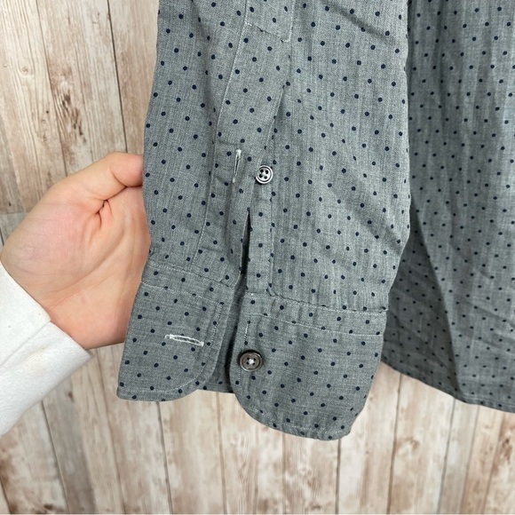 Ermenegildo Zegna Polka Dot Print Long Sleeve Button Front Shirt Size XXL Men - Picture 5 of 10